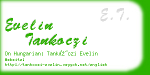 evelin tankoczi business card